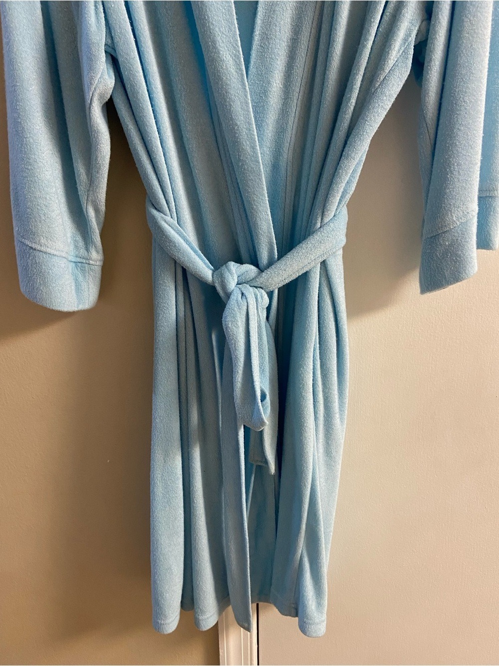 Natori Light Blue Terry Cloth Robe Large - Picture 5 of 9